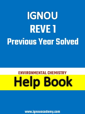 IGNOU REVE 1 Previous Year Solved Question Paper